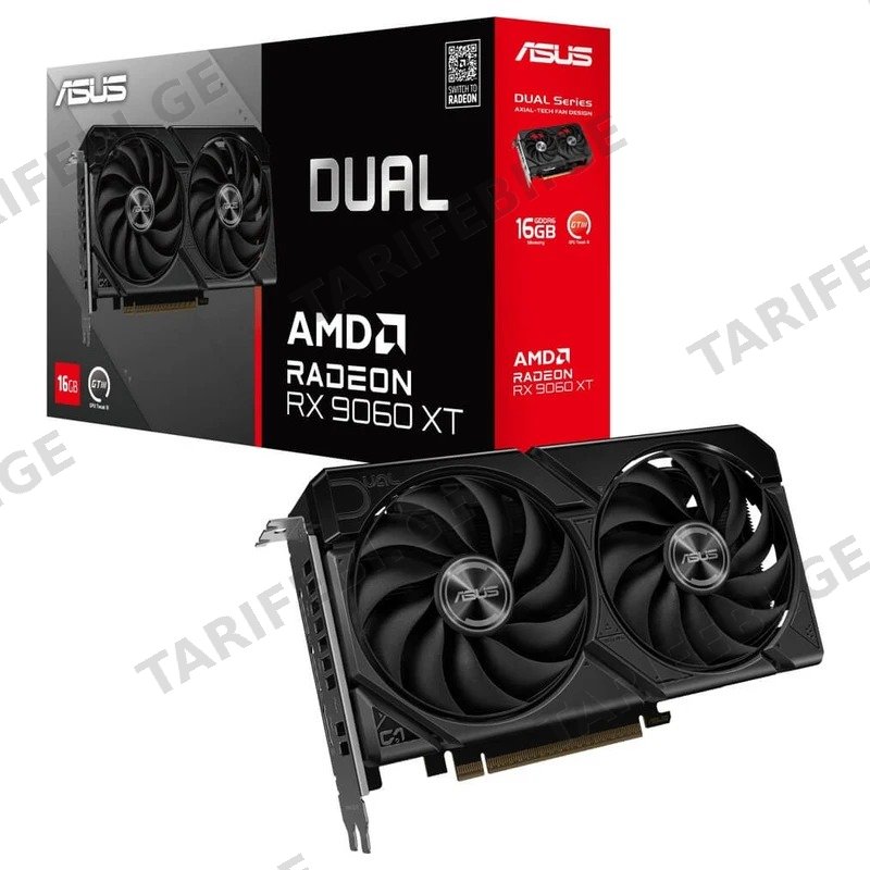 ვიდეო დაფა ASUS DUAL-RX9060XT-16G RADEON RX9060XT 16GB GDDR6