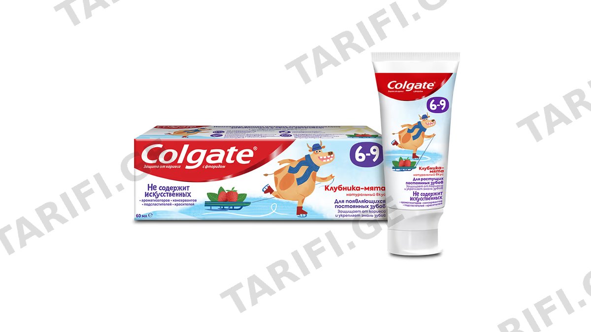 COLGATE 6-9 წლამდე საბავშვო კბილის პასტა ფტორით 60 მლ (ქოლგეითი)