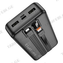 HOCO J118A (1 x Type-C,2 x USB-A,1 x Micro USB) უსადენო დამტენი 20000mAh