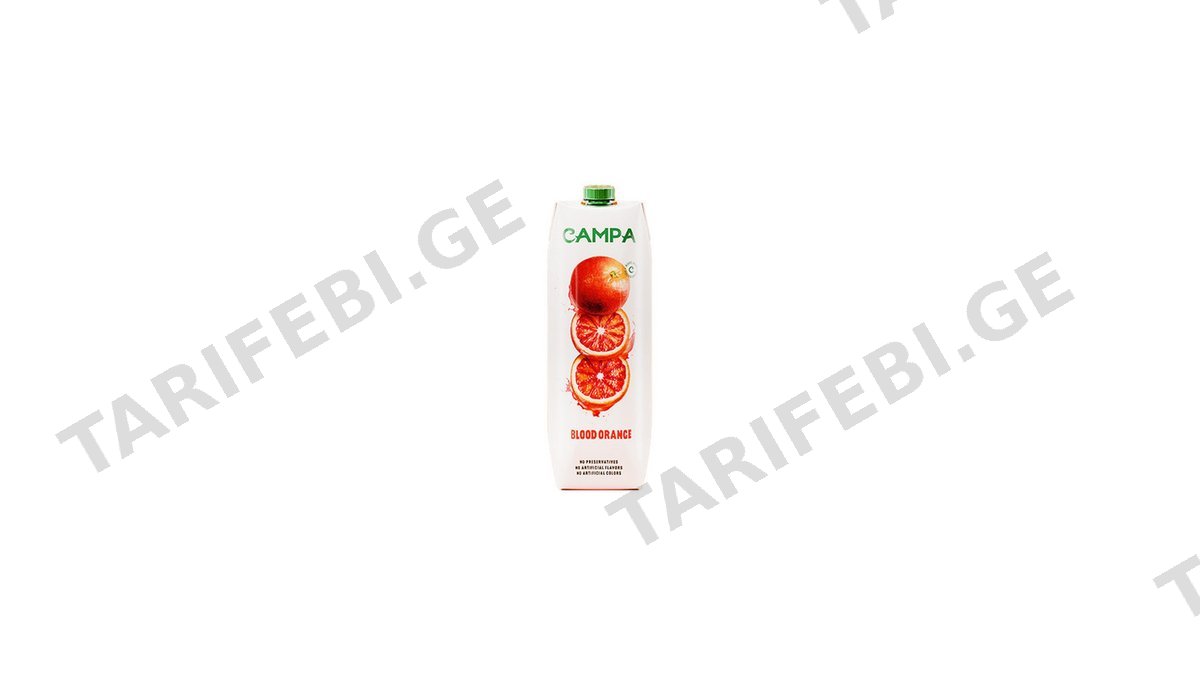 Campa წვენი წითელი ფორთოხალი 750მლ