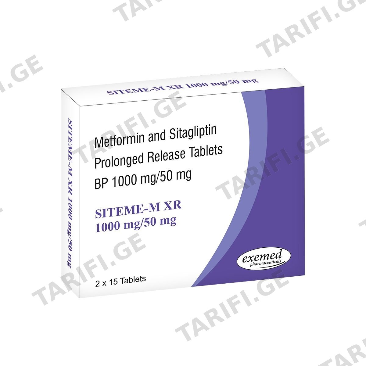 სიტემ-M XR - Siteme-M XR 1000მგ/50მგ 30 ტაბლეტი
