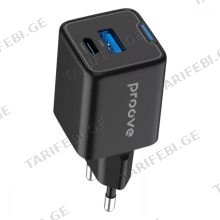 Wall Charger Proove Pocket GaN Plus 25W (Type-C + USB) black