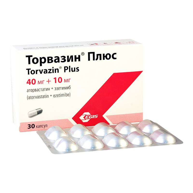 ტორვაზინ პლუსი 40/10მგ#30კაფს