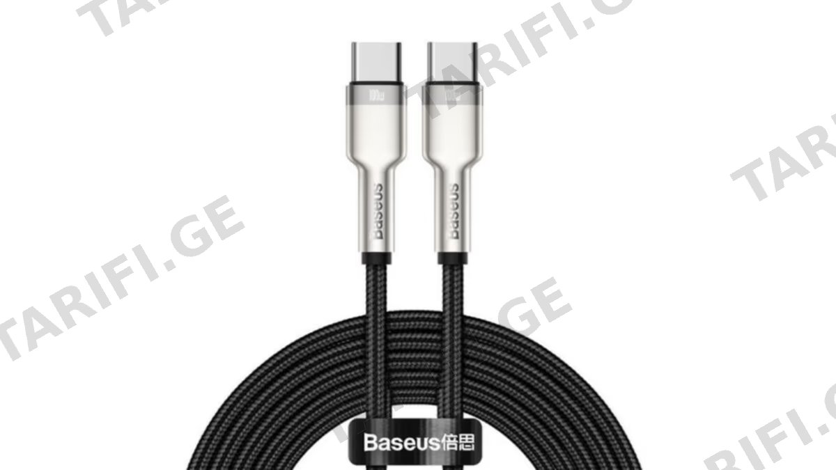 Baseus Cafule Series Metal Data Cable Type-C to Type-C 100W 2m CATJK-D01