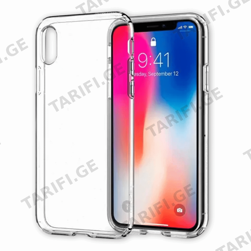 iPhone XS Max Lux Clear Case გამჭვირვალე სილიკონის ქეისი