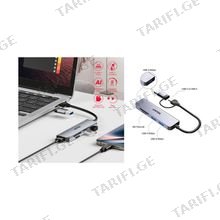 UNITEK H1320A 5in1 Hub Type-C To 3xUSB + SD and Micro SD Card Reader