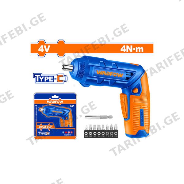 ელექტრო ხრახნდამჭერი 4V USB-Type-C (WCV4415) WADFOW
