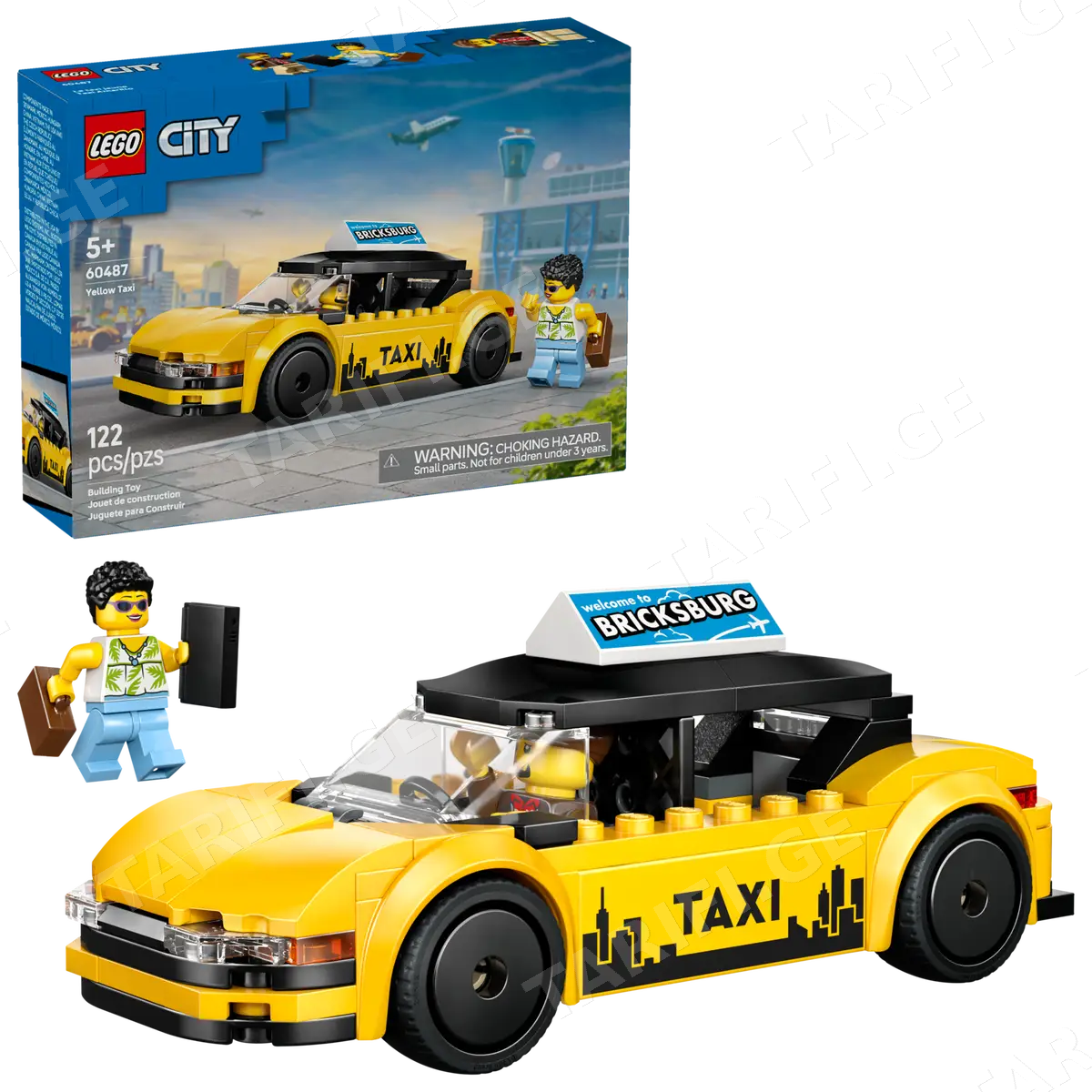 ასაწყობი კონსტრუქცია YELLOW TAXI 60487 | CITY LEGO