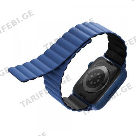 Uniq Revix Reversible Magnetic Apple Watch Strap 49/45/44/42Mm Blue/Black