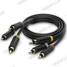 VENTION BCABG 3RCA Male to 3RCA Male AV Cable 1.5M Black