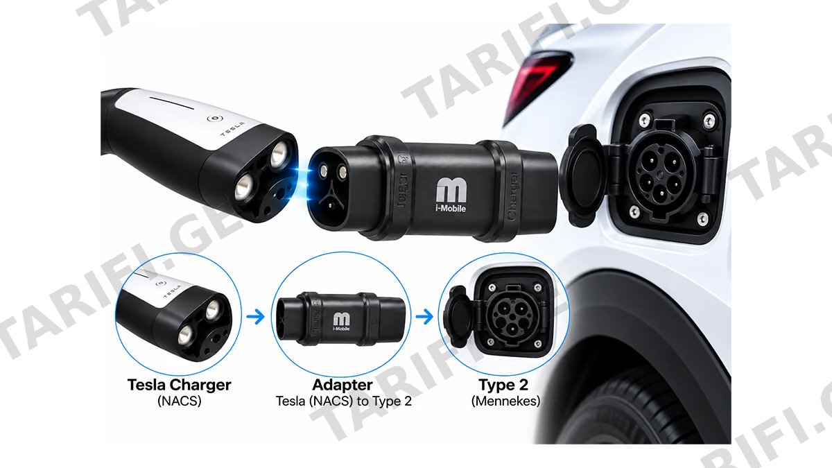 i-Mobile Tesla to Type 2 EV Charging Adapter 32A (3302)