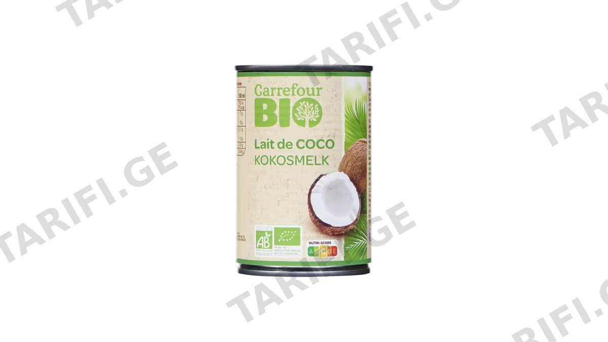 Carrefour ქოქოსის რძე 400მლ