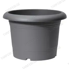 ქოთანი ყვავავილის პლასტმასის Scheurich METALLIC GREY 30/322