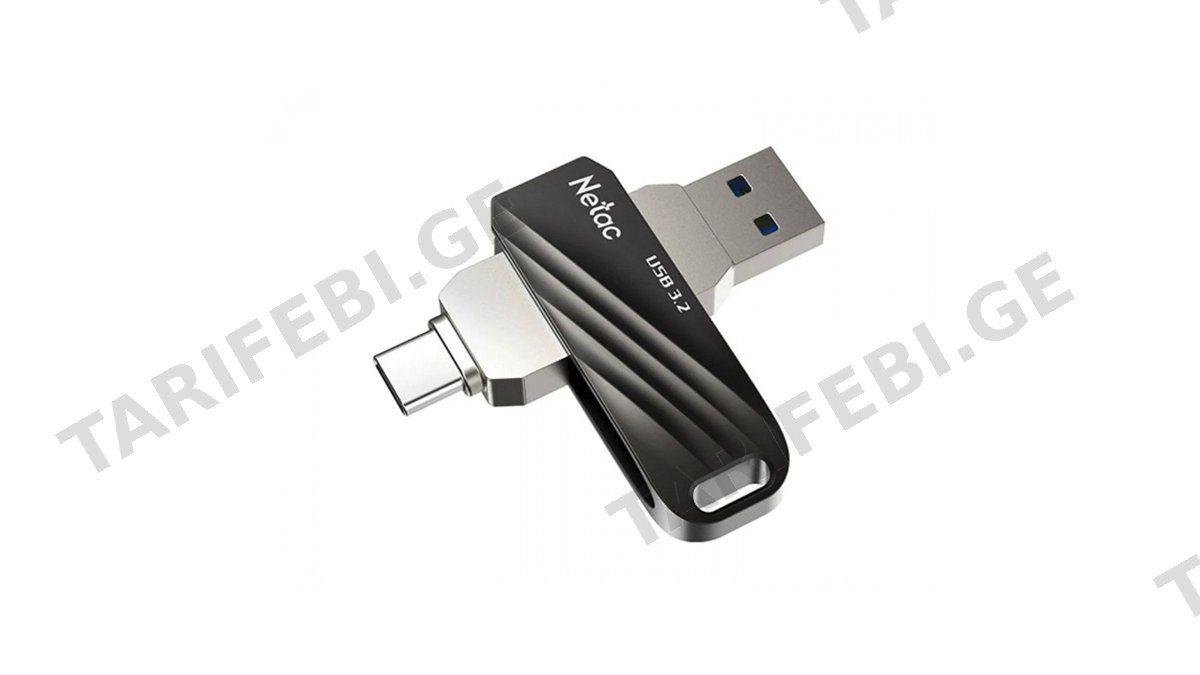 Netac US11 USB 3.2 128GB+Type-C Smartphone with OTG ფლეშ მეხსიერება (7145)