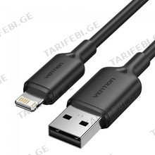VENTION LAMBF USB 2.0 Type-A Male to Lightning Male 2.4A მობილურის კაბელი 1მ