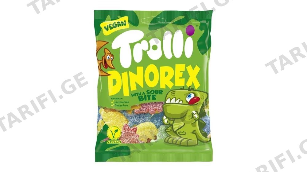 TROLLI ჟელიბონი დინოზავრები 100გრ