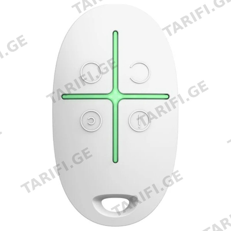 უსაფრთხოების სისტემის მართვის პულტი AJAX SPACECONTROL JEWELLER WHITE