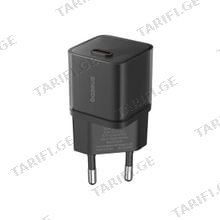 Baseus GaN5S Fast Charger 1C 20W EU P10162503113-00 Black ადაპტერი 20W