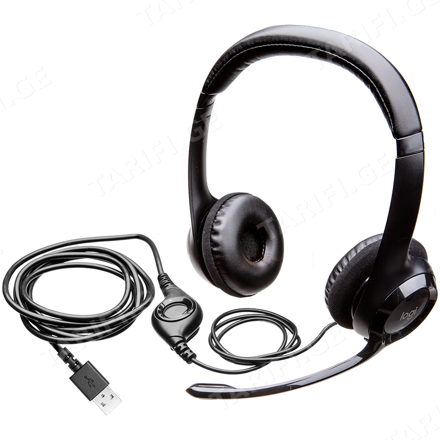LOGITECH H390 Corded Headset - BLACK - USB