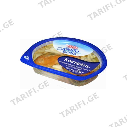 ზღვის პროდუქტების კოქტეილი ზეთში გაცივებული დამარინადებული /ვიჩი/ 200გრ