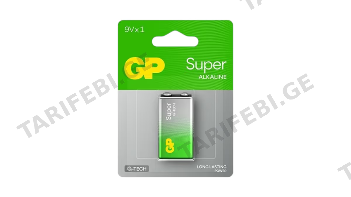 G-Tech GP 9Vx1 Super Alkaline Long Lasting Power