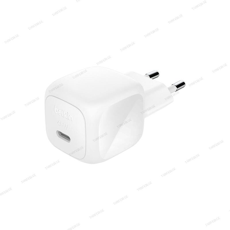 Belkin 45W USB-C Cube Wall Charger With PPS WCA013kqWH White