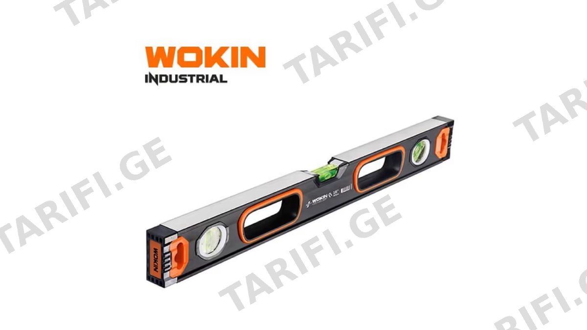 თარაზო მაგნიტით Wokin 506412, 120cm, 48″, Spirit Level With Magnetic (INDUSTRIAL), Black