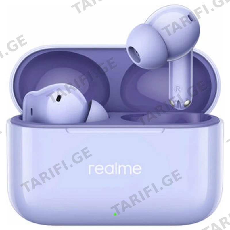 უსადენო ყურსასმენი REALME BUDS T200 TWS ANC იასამნისფერი Purper