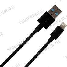 ტელეფონის კაბელი Celebrat CB-33 USB A-Lightning 1M 2.4A შავი