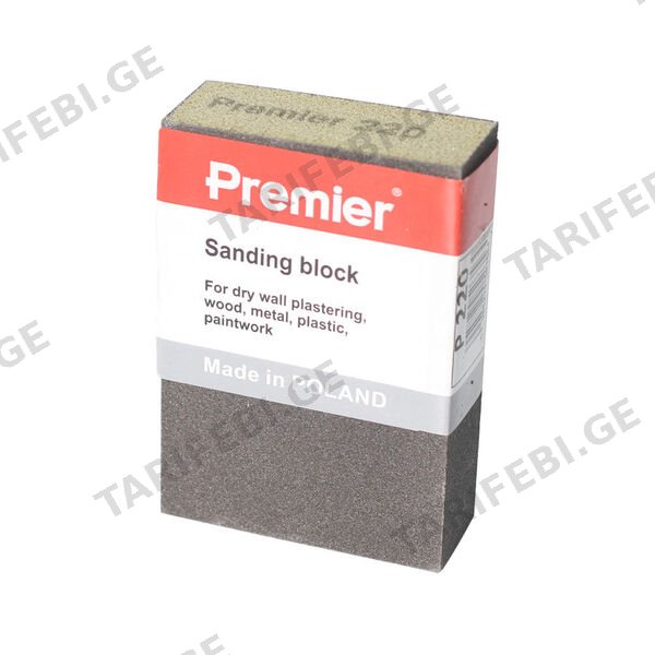 ზუმფარა ღრუბელზე P220 მართკუთხედი PREMIER