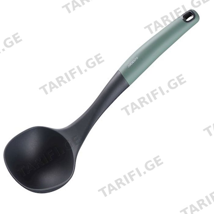 წვნიანის კოვზი ARDESTO SOUP LADLE GEMINI , GRAY/GREEN, NYLON, PP WITH SOFT TOUCH