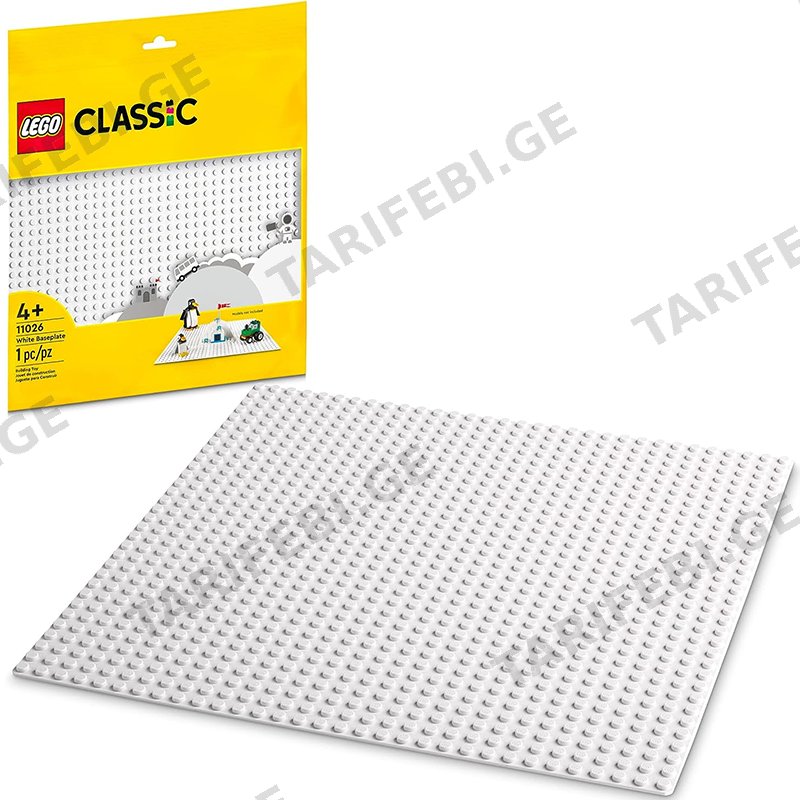 ბაზის ფირფიტა LEGO WHITE BASEPLATE (11026)