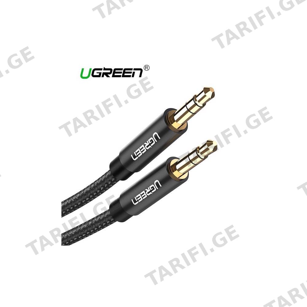 აუდიო კაბელი UGREEN AV112 (50361) 3.5mm Audio Cable Braided Auxiliary AUX Cord Compatible Male Cable Gold Plated 1M