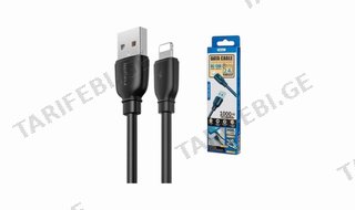 Remax RC-138i Data Cable USB To Lightning - შავი