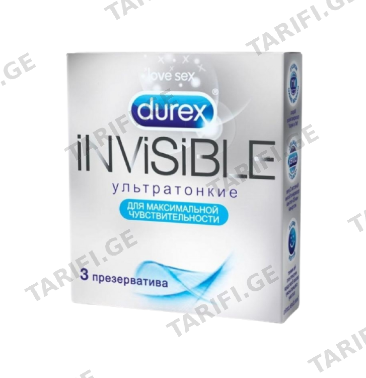 DUREX პრეზერვატივი უხილავი-3ც
