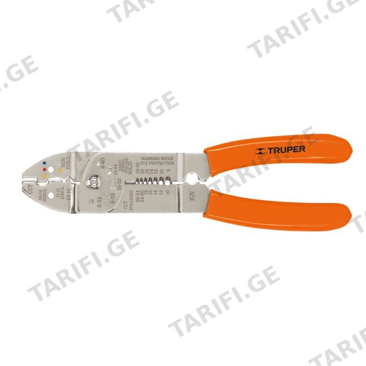 ხელსაწყო სადენების მოსაჭიმად Truper PE-CA-9 9" 10-26 AWG