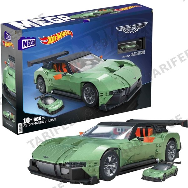 ასაწყობი სათამაშო მანქანა MATTEL HMY97, COLLECTOR ASTON MARTIN VULCAN, GREEN
