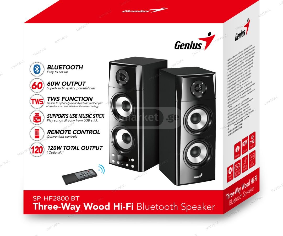 კომპიუტერის დინამიკი Genius Bluetooth 60 Watt SP-HF2800BT