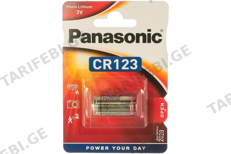 ელემენტი ლითიუმის Panasonic CR123 3V