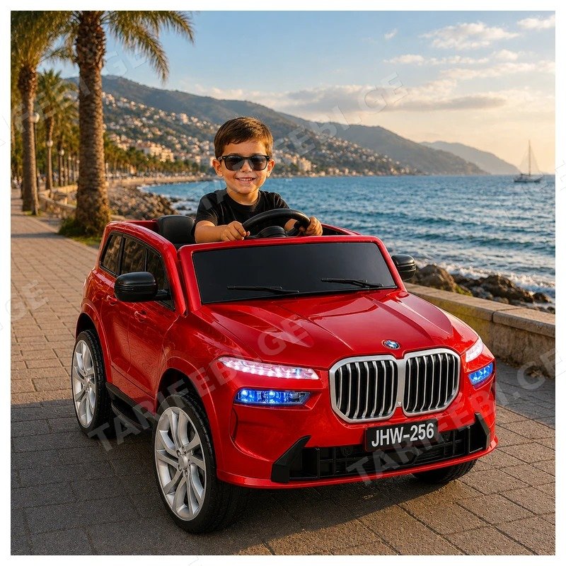 საბავშვო ელექტრო მანქანა BMW JHW-256-R 2 ძრავით 12V