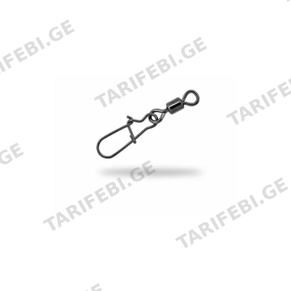 სათევზაო კარაბინი Namazu Rolling Ribbed Swivel BN №8 10 ც