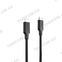 Cable Proove Striped Silicone Type-C to Lightning (1m) black