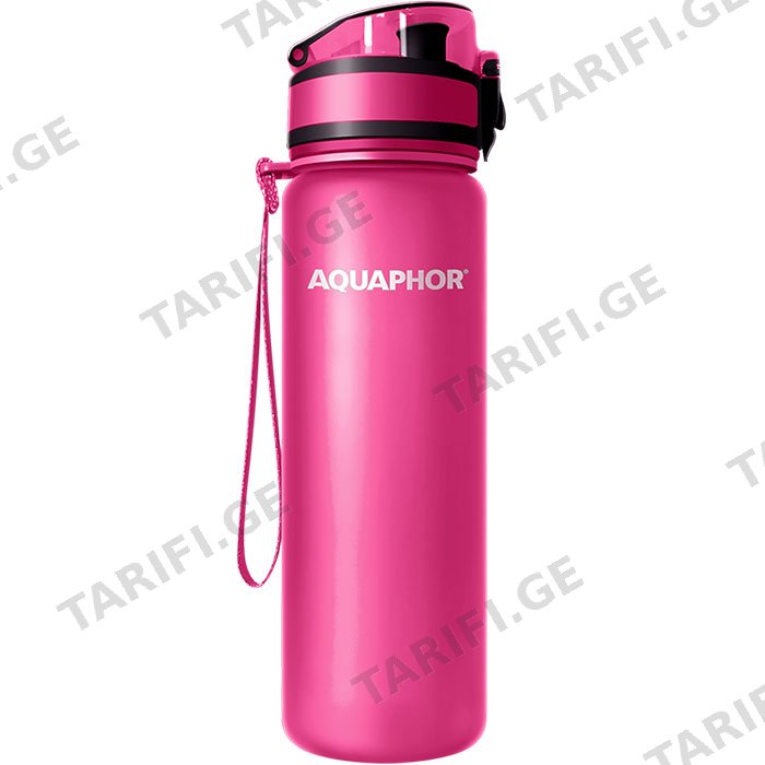 წყლის ფილტრი ბოთლი AQUAPHOR CITY (ვარდისფერი)