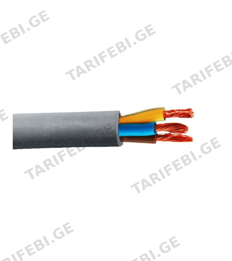 ელექტრო სადენი ZFNM/ЗЗЦМ 3х1.5 CYKYL-F ნაცრისფერი Запорожский завод