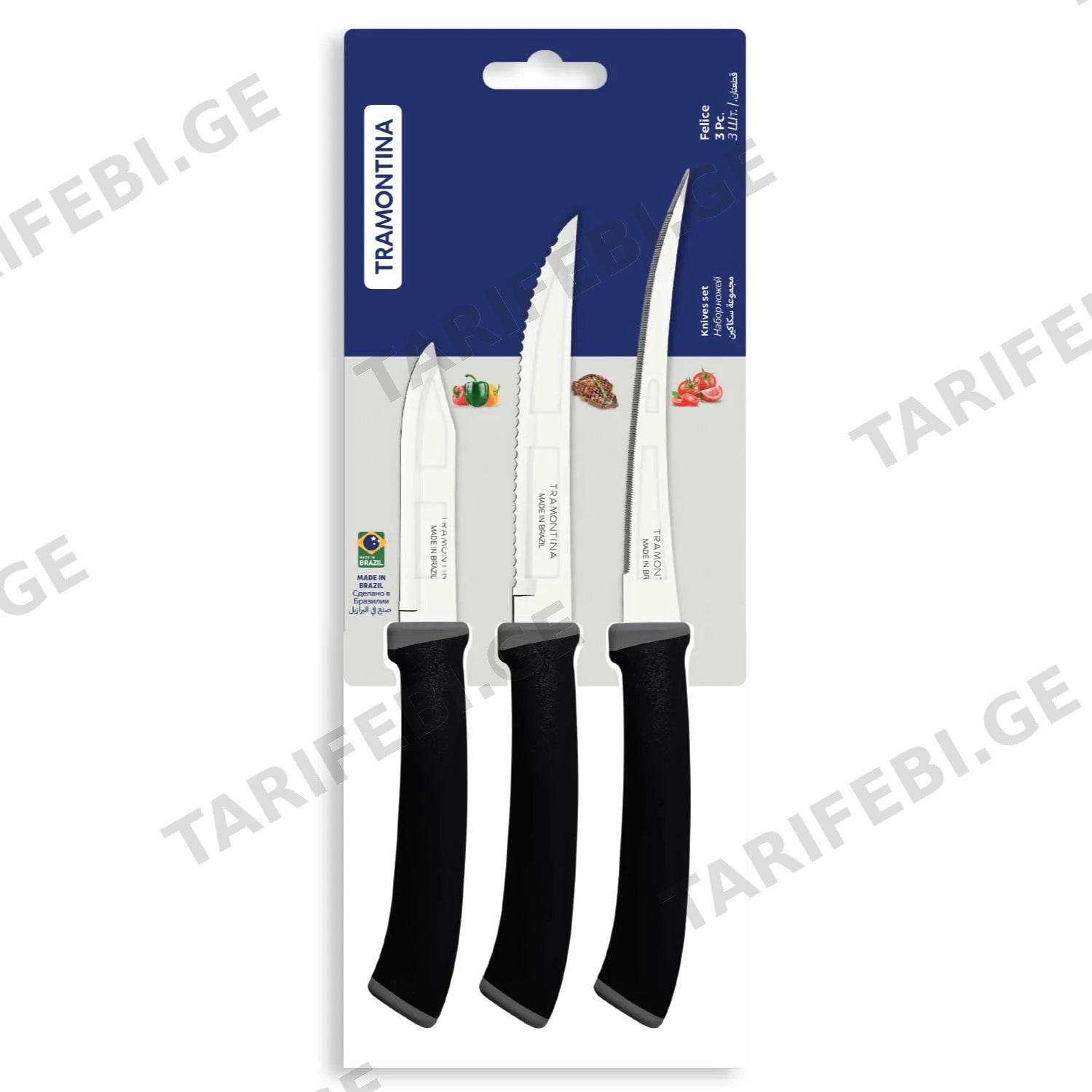 დანა, SET/კომპლექტი 3ც FELICE 23499/077 15545 TRAMONTINA