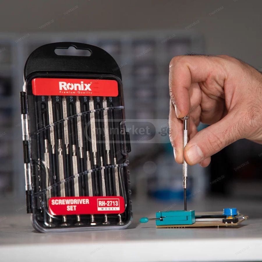 ზუსტი სახრახნისების ნაკრები Ronix RH-2713, 12ც