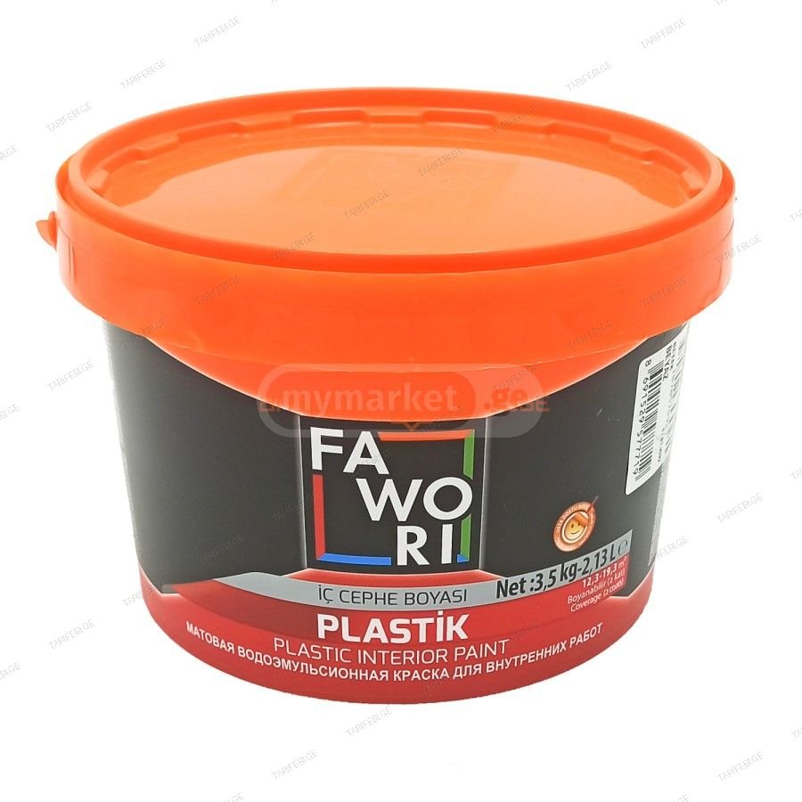 საღებავი თეთრი 3.5კგ FW.PLASTIC PAINT