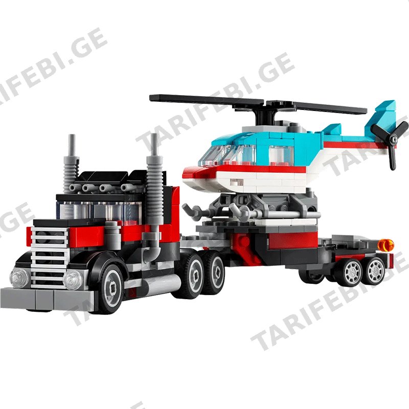 ლეგო LEGO CREATOR ON-BOARD TRUCK WITH A HELICOPTER