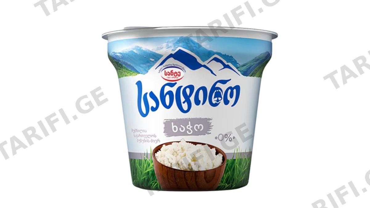 სანტინო ხაჭო 0% 180 გ.