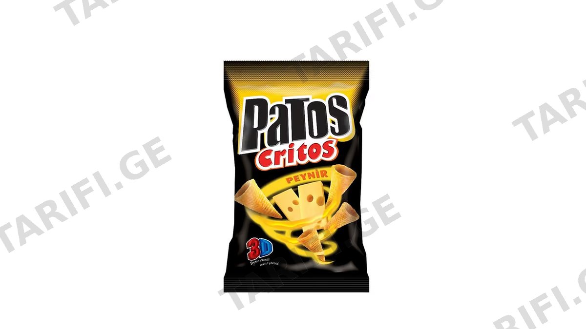 Patos სიმინდის ჩიფსი ყველით 115გრ